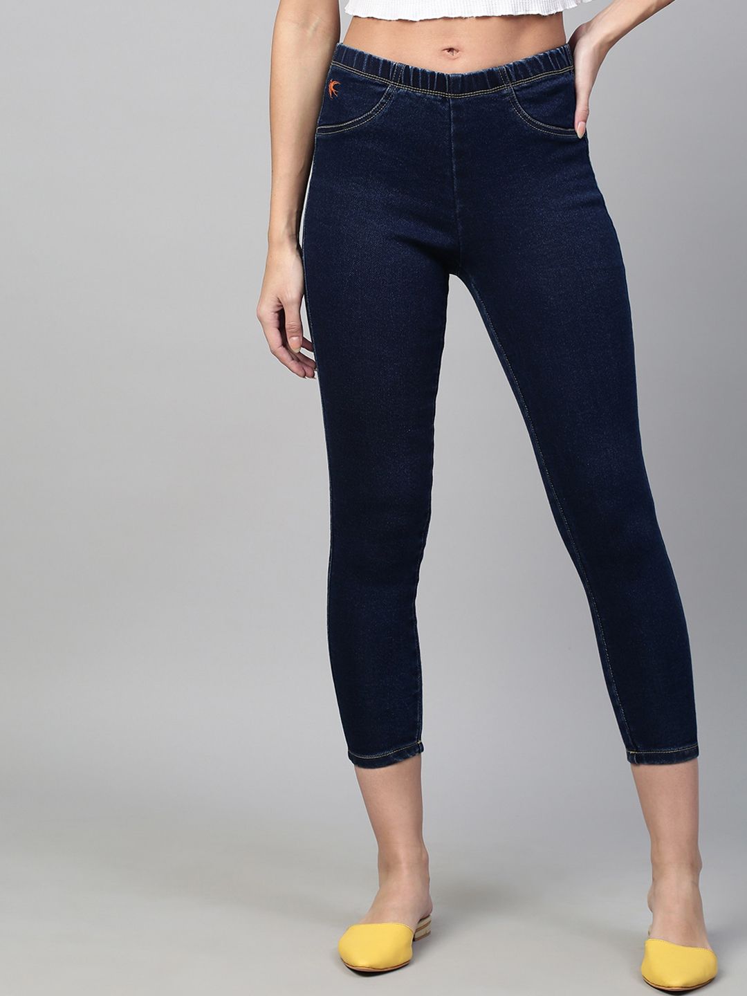 Chemistry Women Navy Blue Casual Jeans Price in India