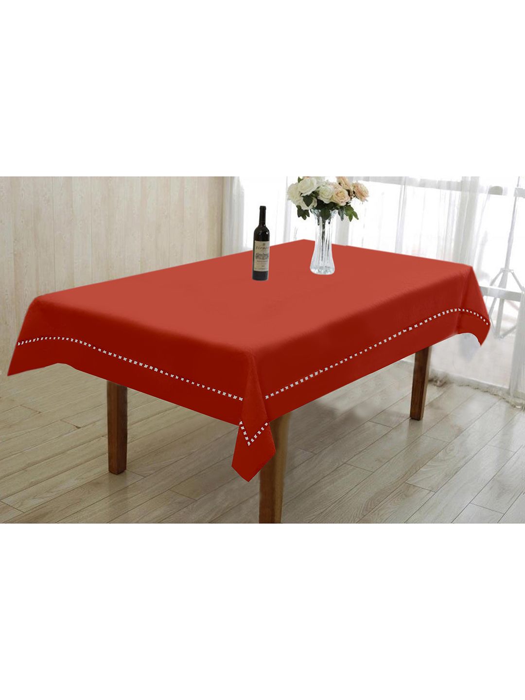 Lushomes Red 6 Seater Dining Table Price in India