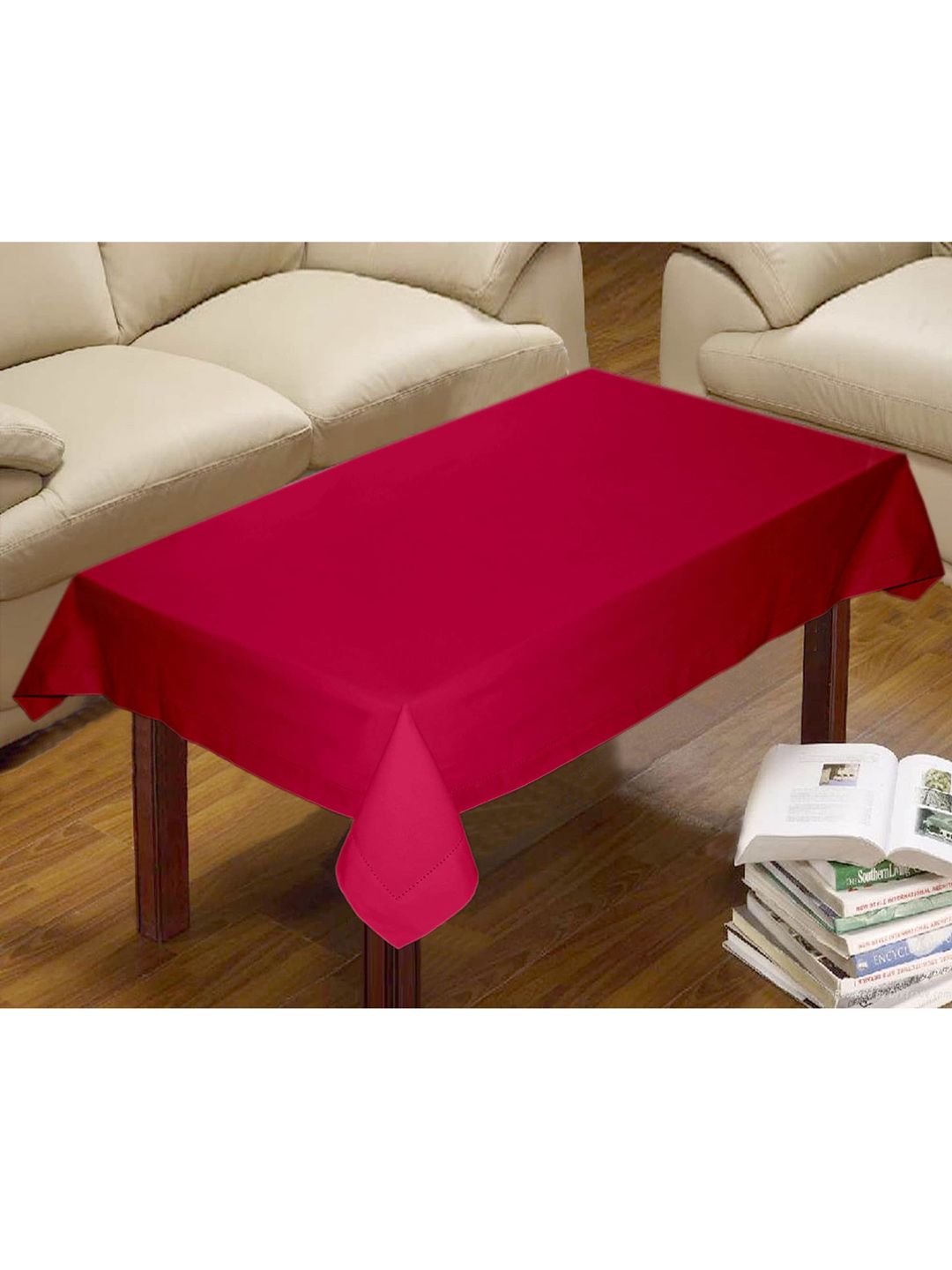 Lushomes Pink Solid Cotton 6-Seater Dining Table Cover Price in India
