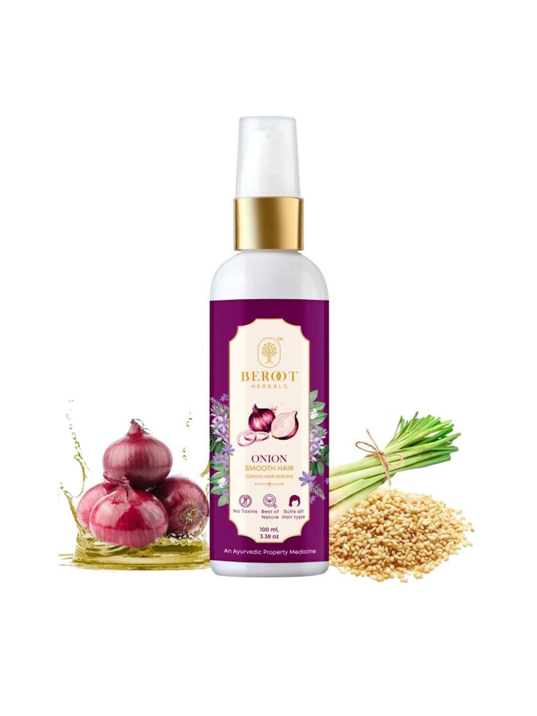 BEROOT HERBALS Red Onion Hair Serum - 100ml Price in India
