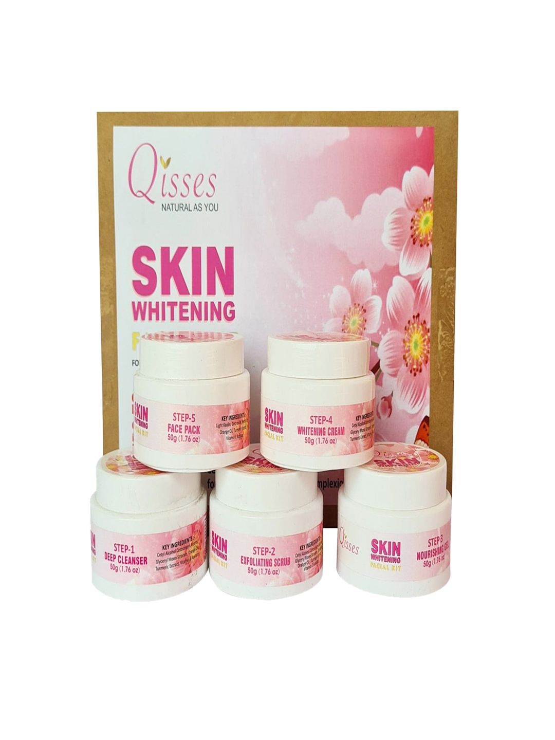 Qisses Skin Whitening Facial Kit For Skin Lightening & Anti-Pigmentation - 250 g