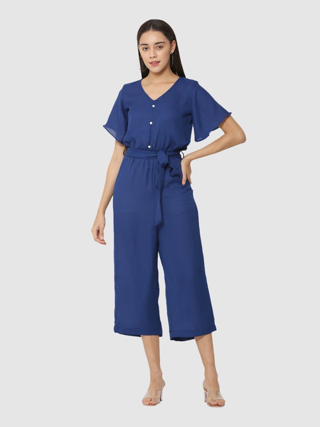 The Label Bar Blue Basic Jumpsuit Price in India