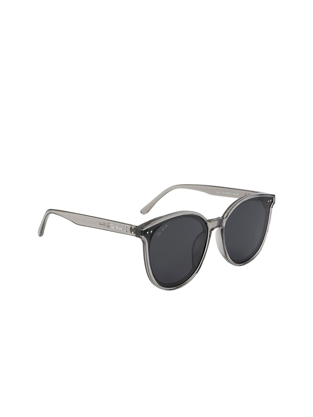 Ted Smith Unisex Grey Lens & White Round Sunglasses with Polarised and UV Protected Lens Price in India