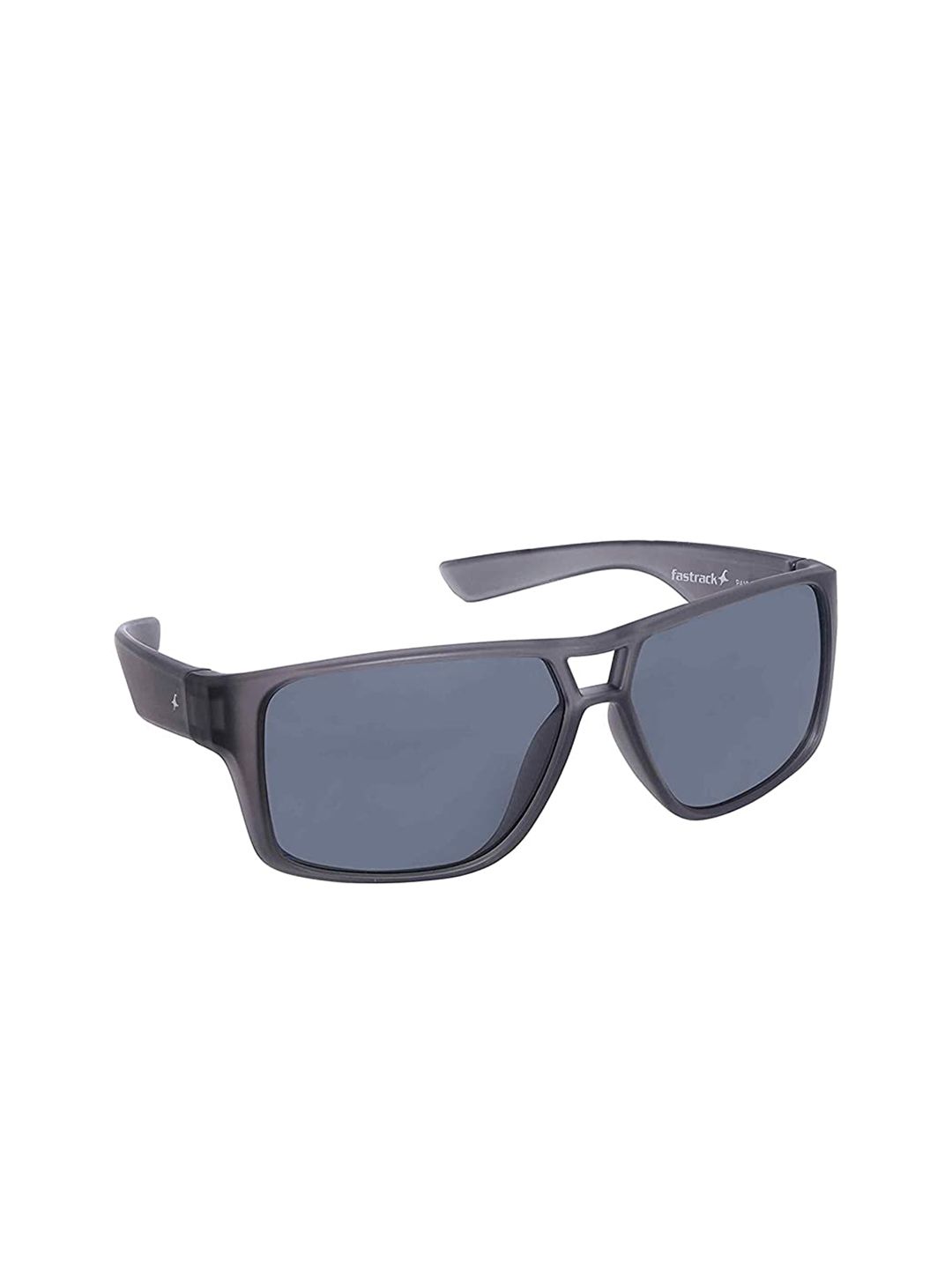 Fastrack Unisex Grey Lens & Gunmetal-Toned Sports Sunglasses with UV Protected Lens