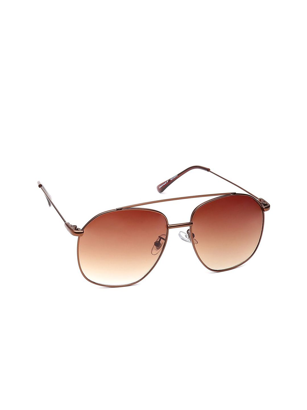 Fastrack Unisex Brown Lens & Brown Oval Sunglasses with UV Protected Lens Price in India