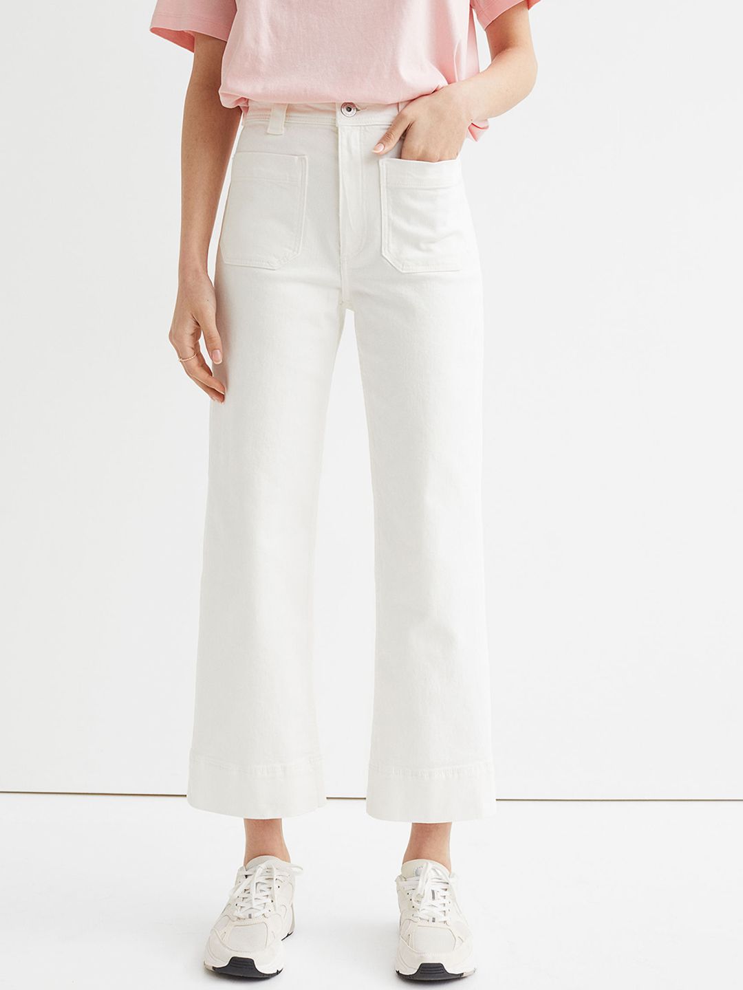 H&M Women White Slim Fit High-Rise Jeans Price in India
