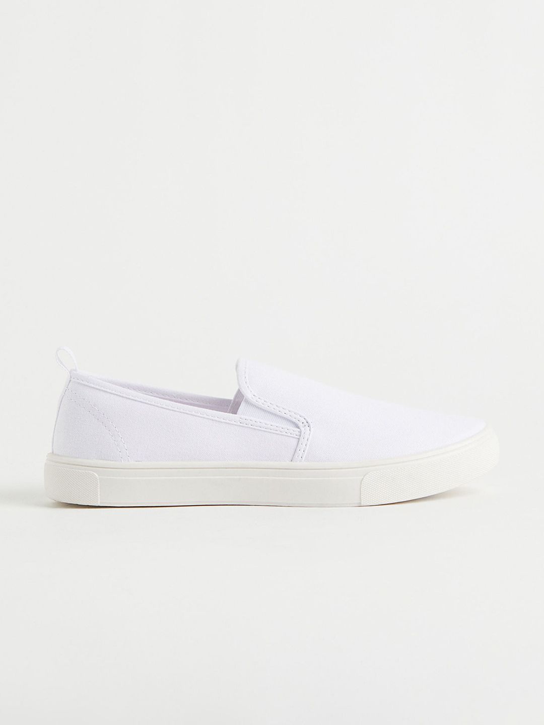 H&M Women White Slip-On Sneakers 100% Cotton Price in India