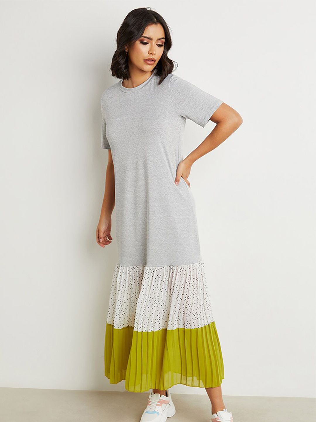 Styli Multicoloured A-Line Maxi Dress Price in India