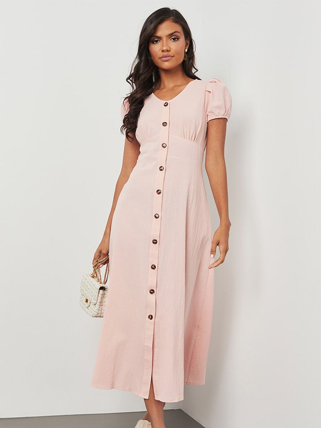 Styli Pink Maxi Dress Price in India