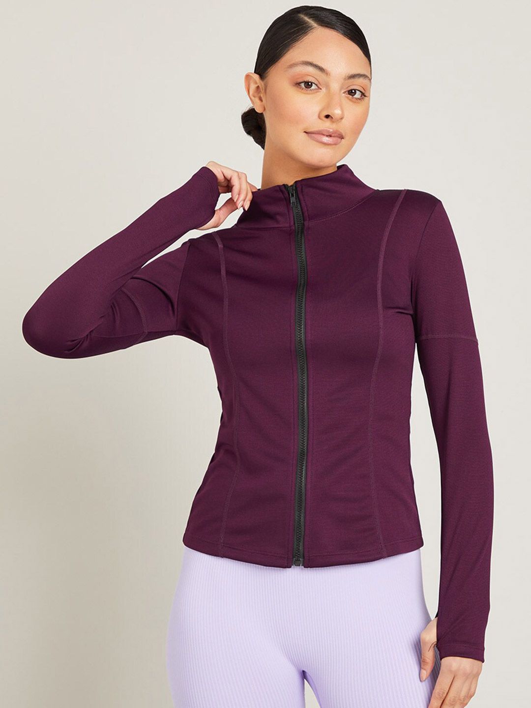 Styli Women Purple Sporty Jacket Price in India