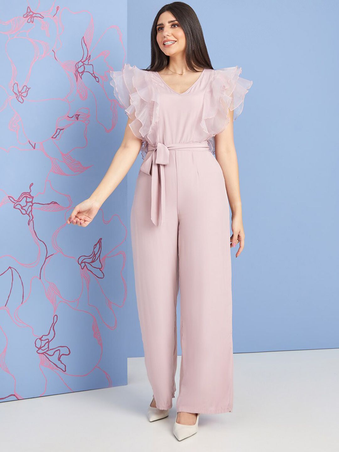 Styli Lavender Basic Jumpsuit Price in India