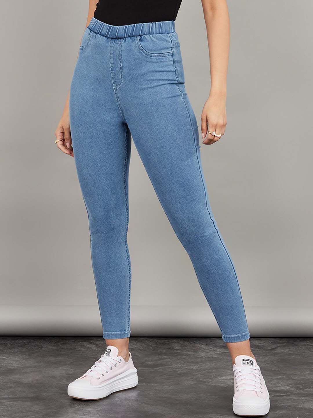 Styli Women Blue Super Skinny Fit High-Rise Jeans Price in India