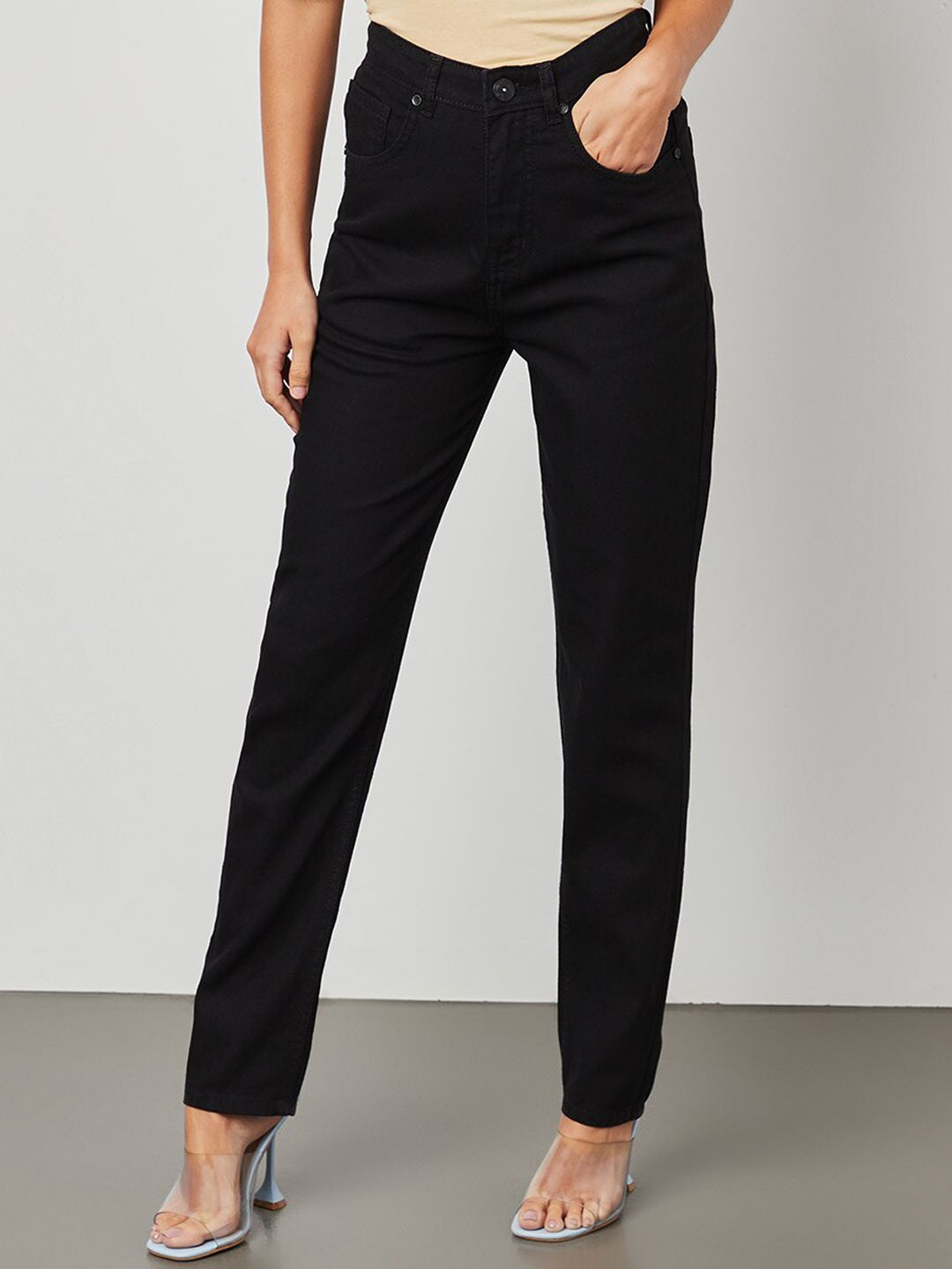 Styli Women Black High-Rise Jeans Price in India