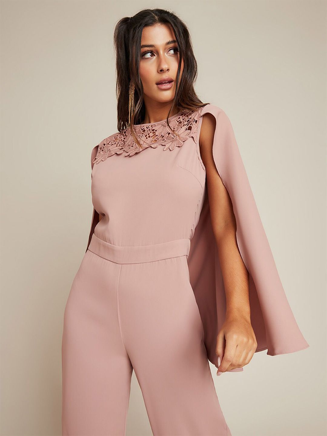 Styli Pink Basic Jumpsuit Price in India