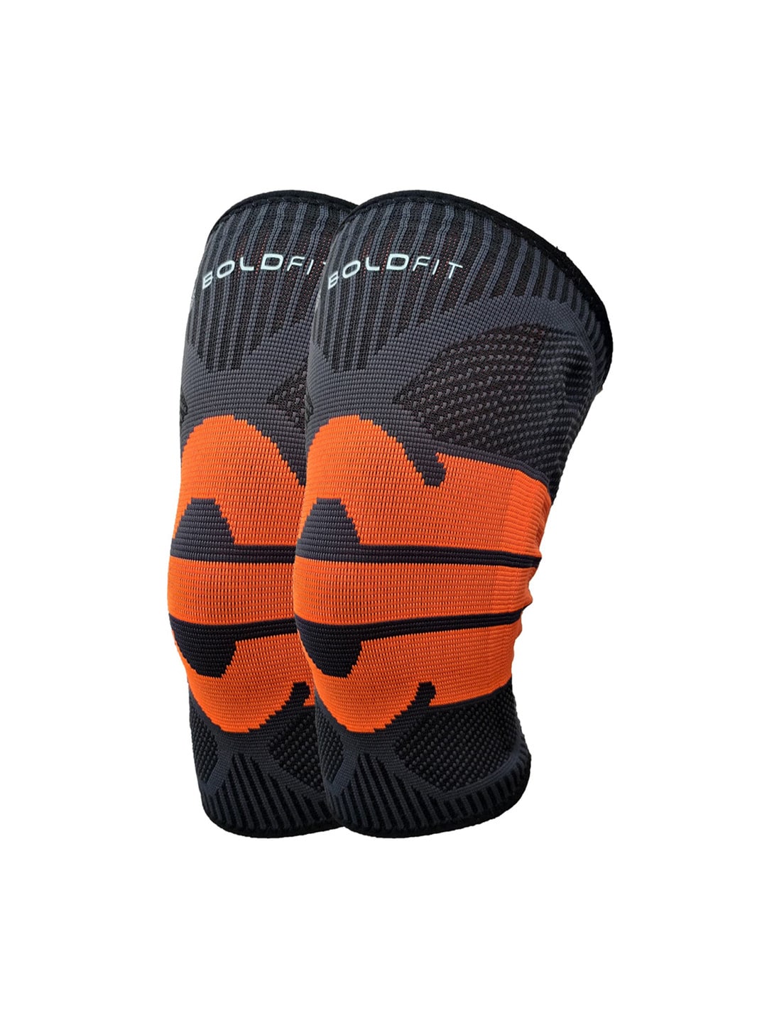BOLDFIT Orange & Black Printed Knee Support Cap Price in India