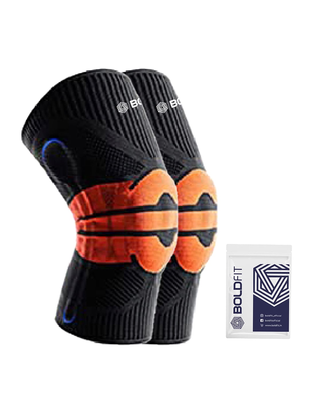 BOLDFIT Unisex Orange & Black Knee Support Sports Accessories Price in India