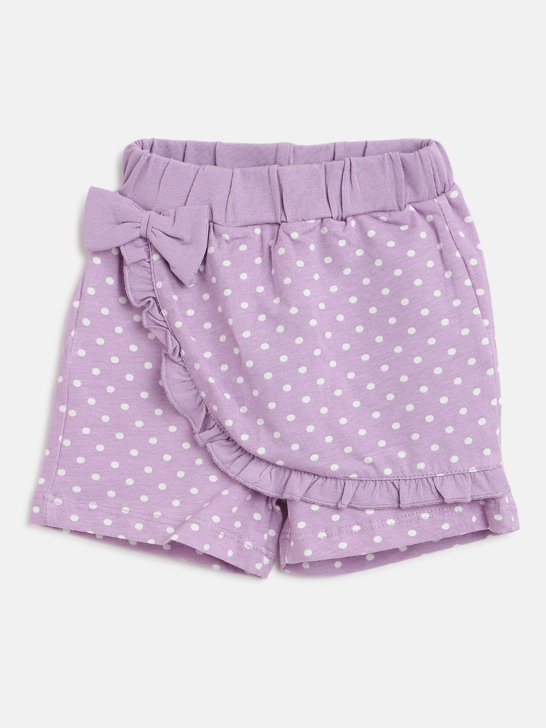 Civil Infant Girls Lavender & White Polka Dot Print Skorts