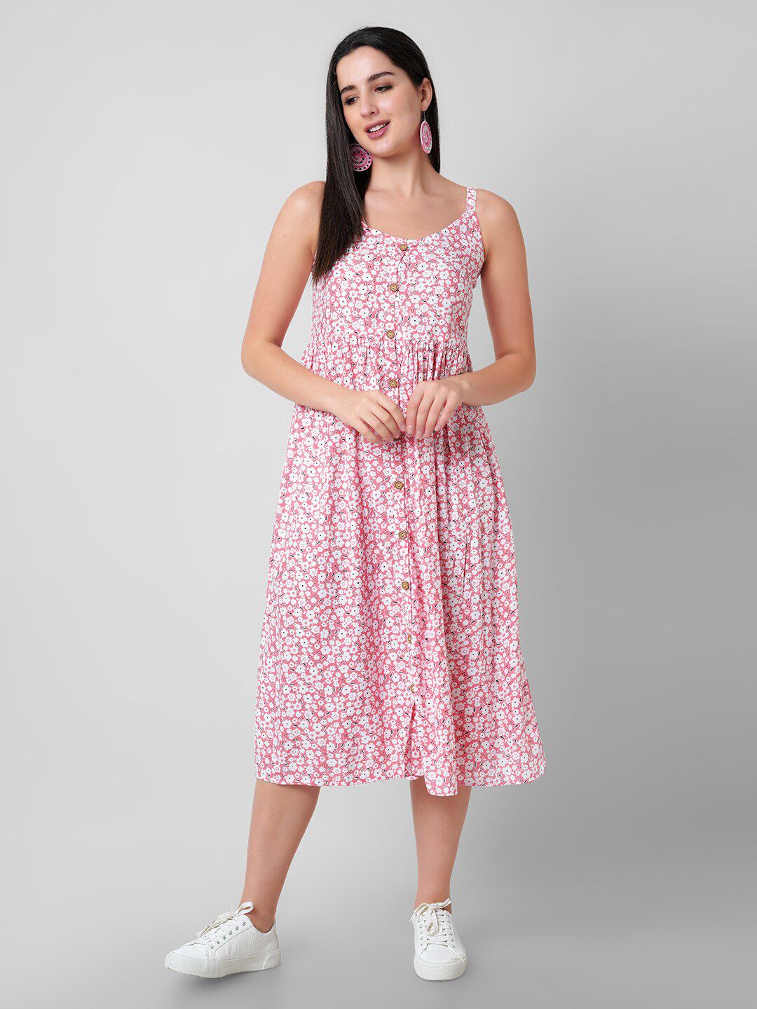 Mollar Pink Midi Dress Price in India