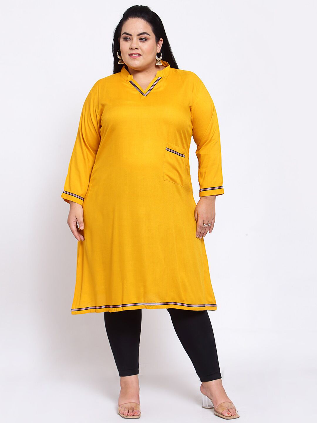 FAZZN Women Yellow Kurta Price in India