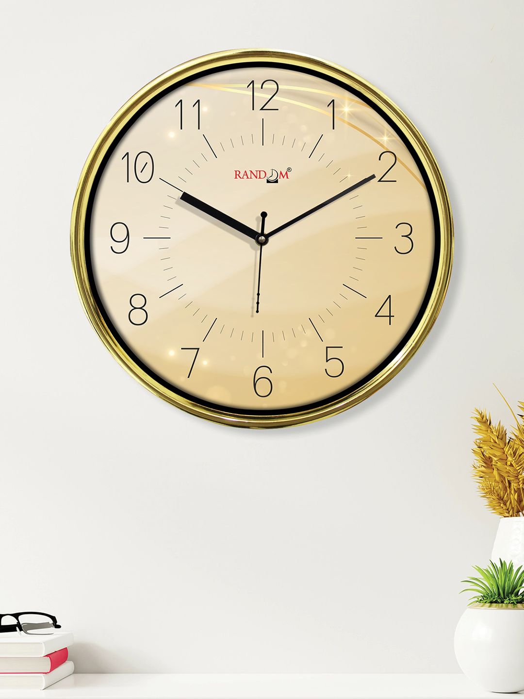 RANDOM Beige Contemporary Wall Clock Price in India