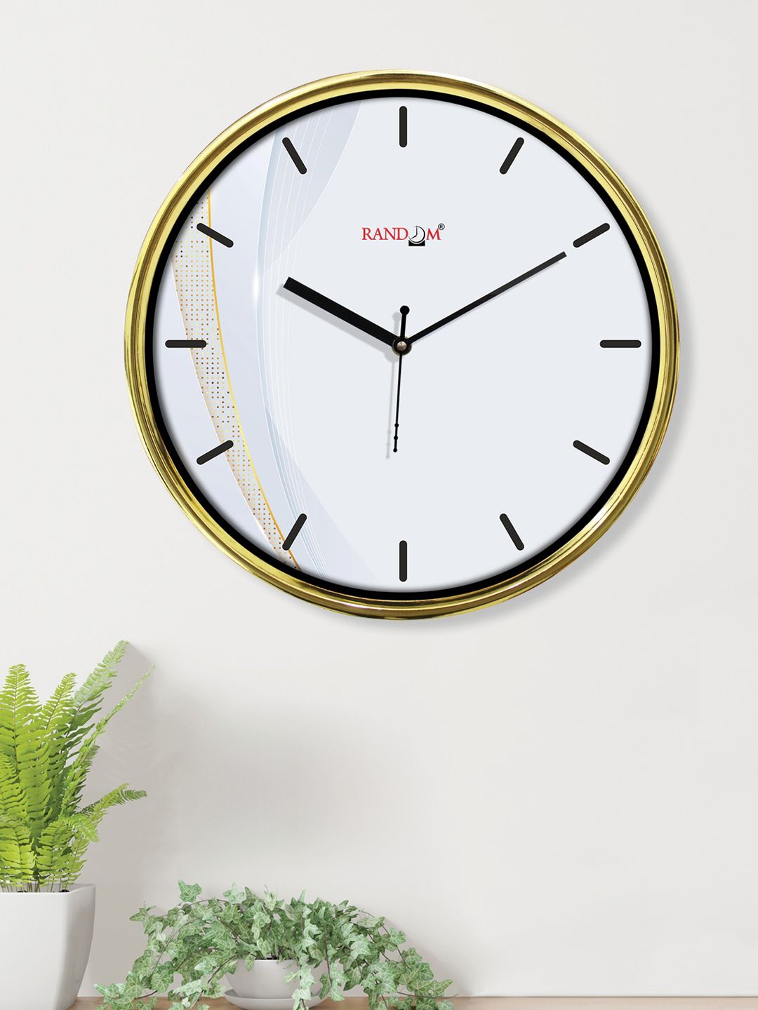 RANDOM Blue Printed Contemporary Wall Clock RC-63296 Price in India