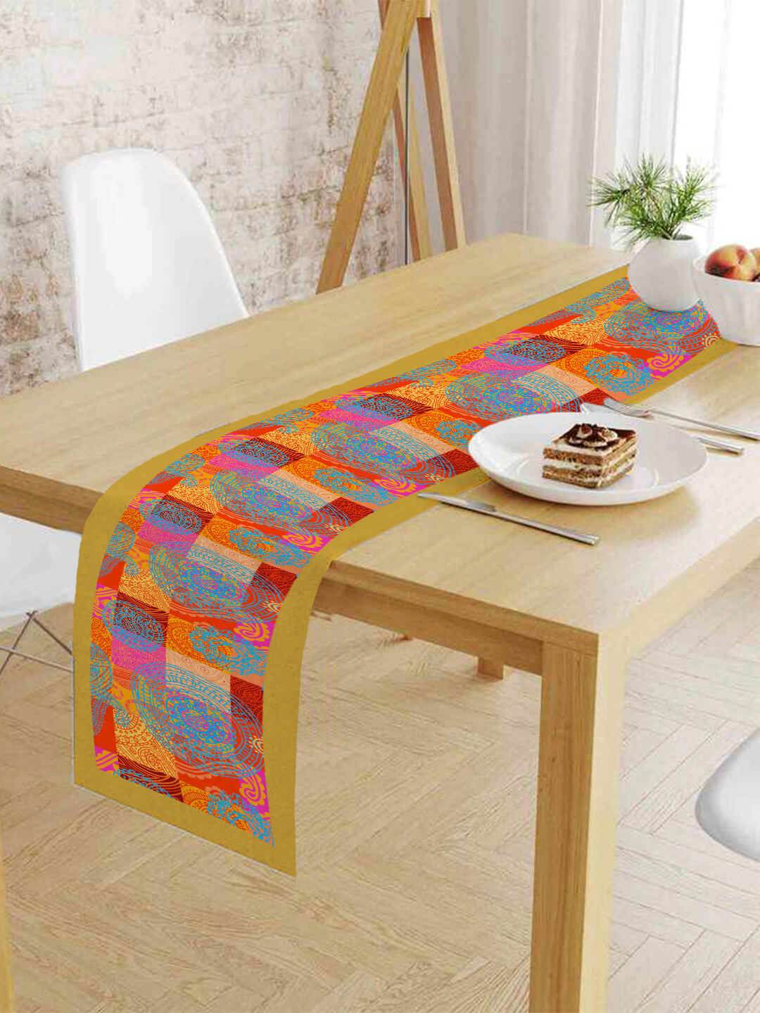HOUZZCODE Red & Pink  Printed Table Runners Price in India