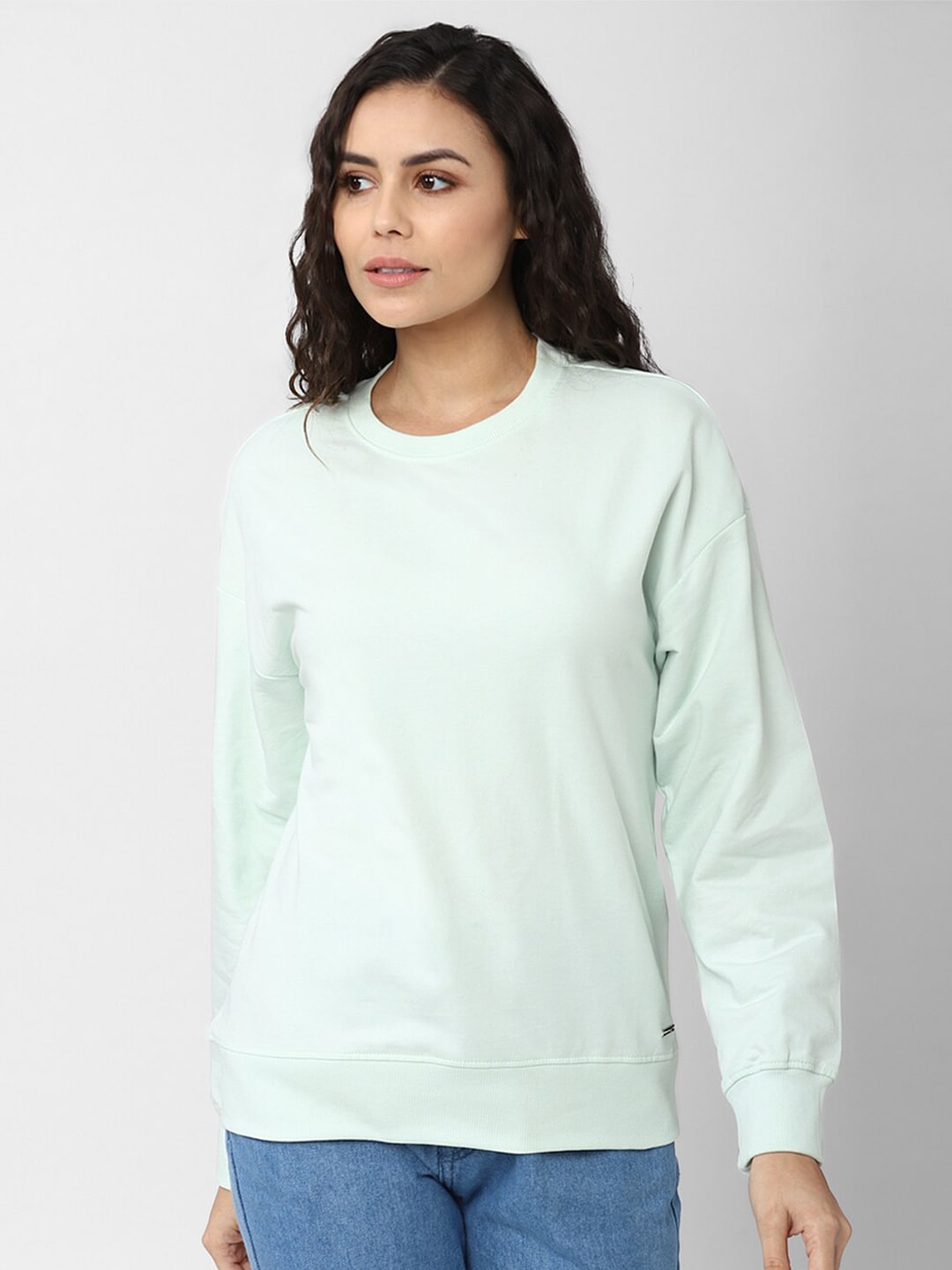 Van Heusen Woman Women Green Sweatshirt Price in India