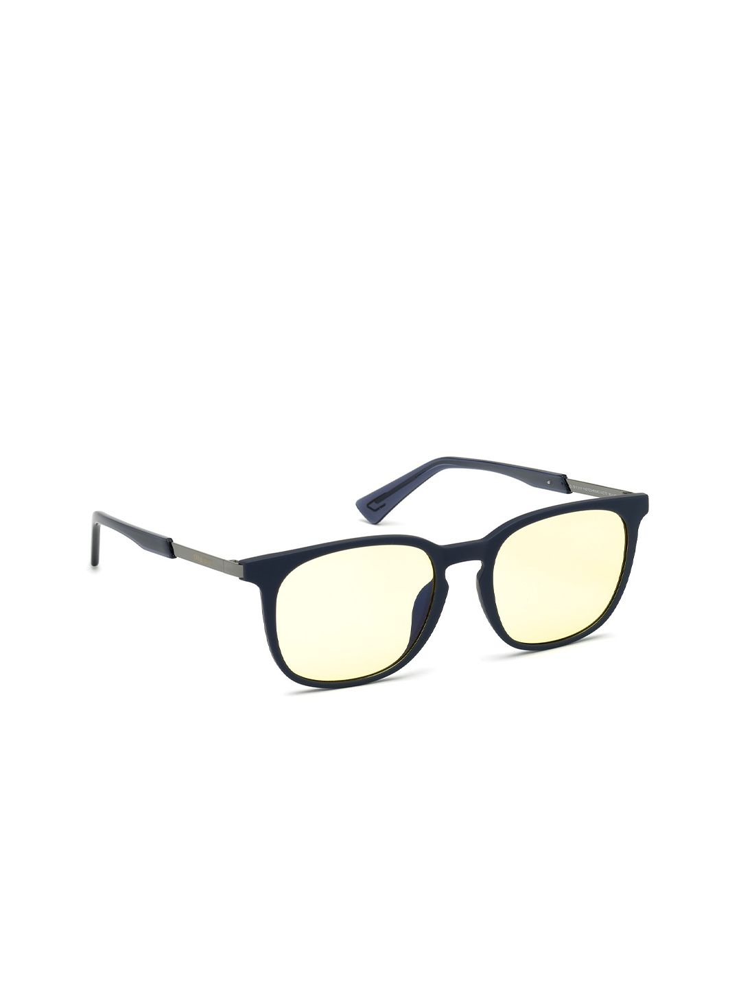 DIESEL Unisex Yellow Lens & Black Square Sunglasses with UV Protected Lens Price in India