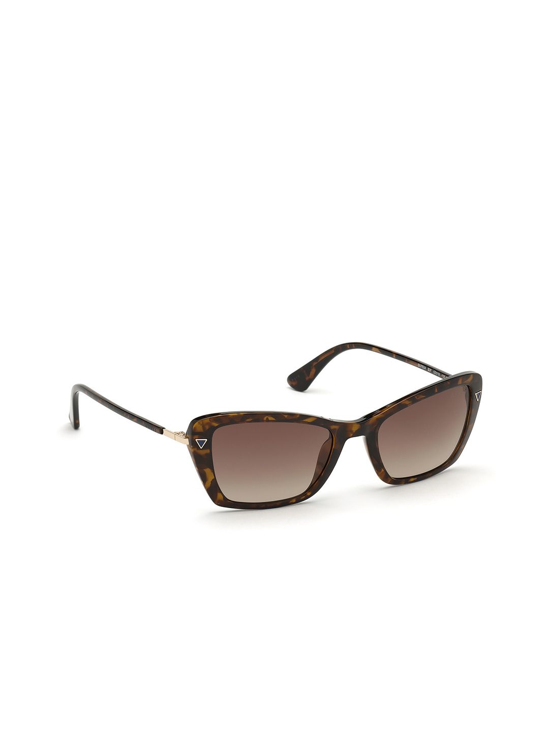 GUESS Women Brown Lens & Brown Aviator Sunglasses with UV Protected Lens Price in India
