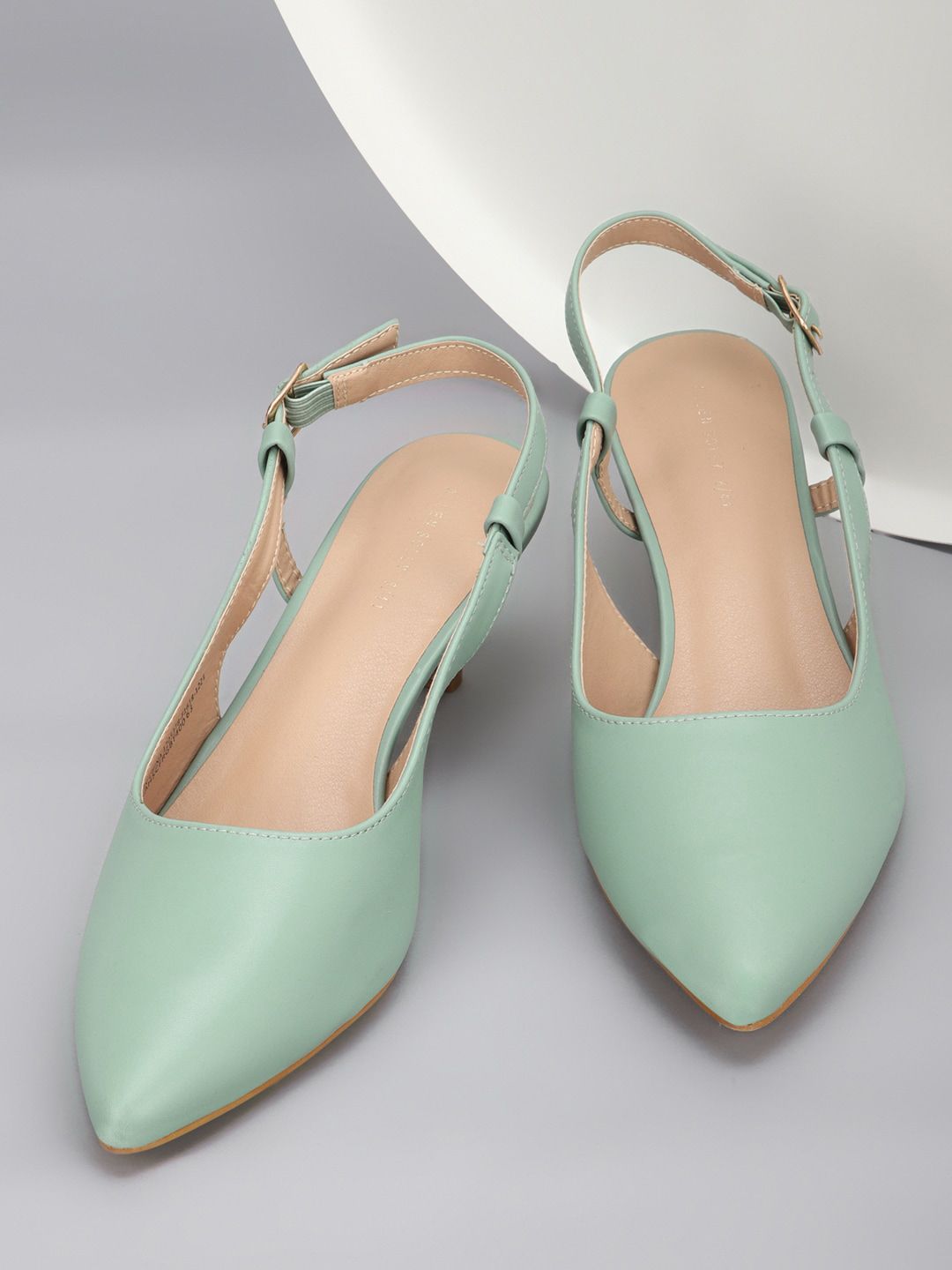 Allen Solly Woman Green PU Pumps with Buckles Price in India