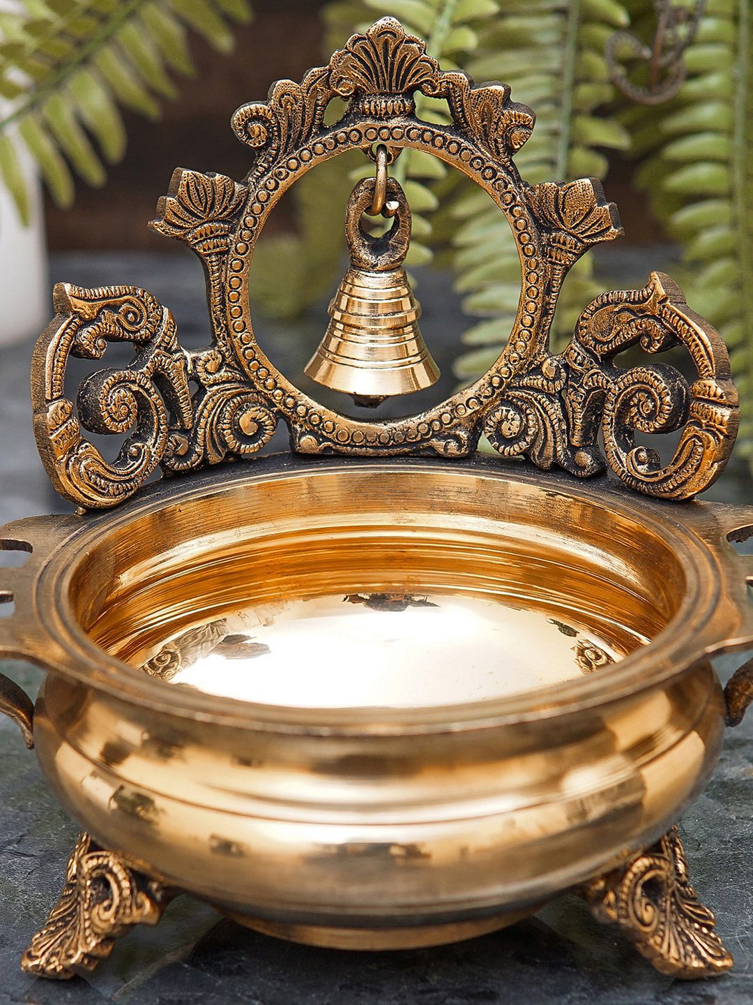 StatueStudio Brass Decorative Urli Bowl Showpiece Price in India
