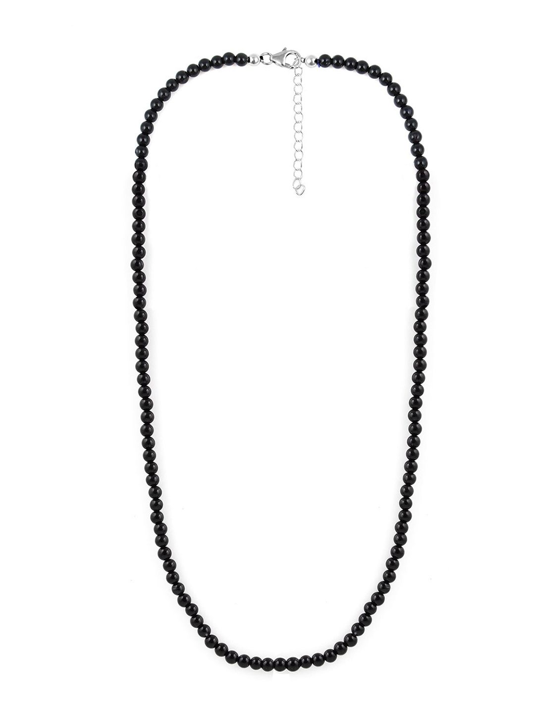 LA SOULA Black Sterling Silver Handcrafted Necklace Price in India