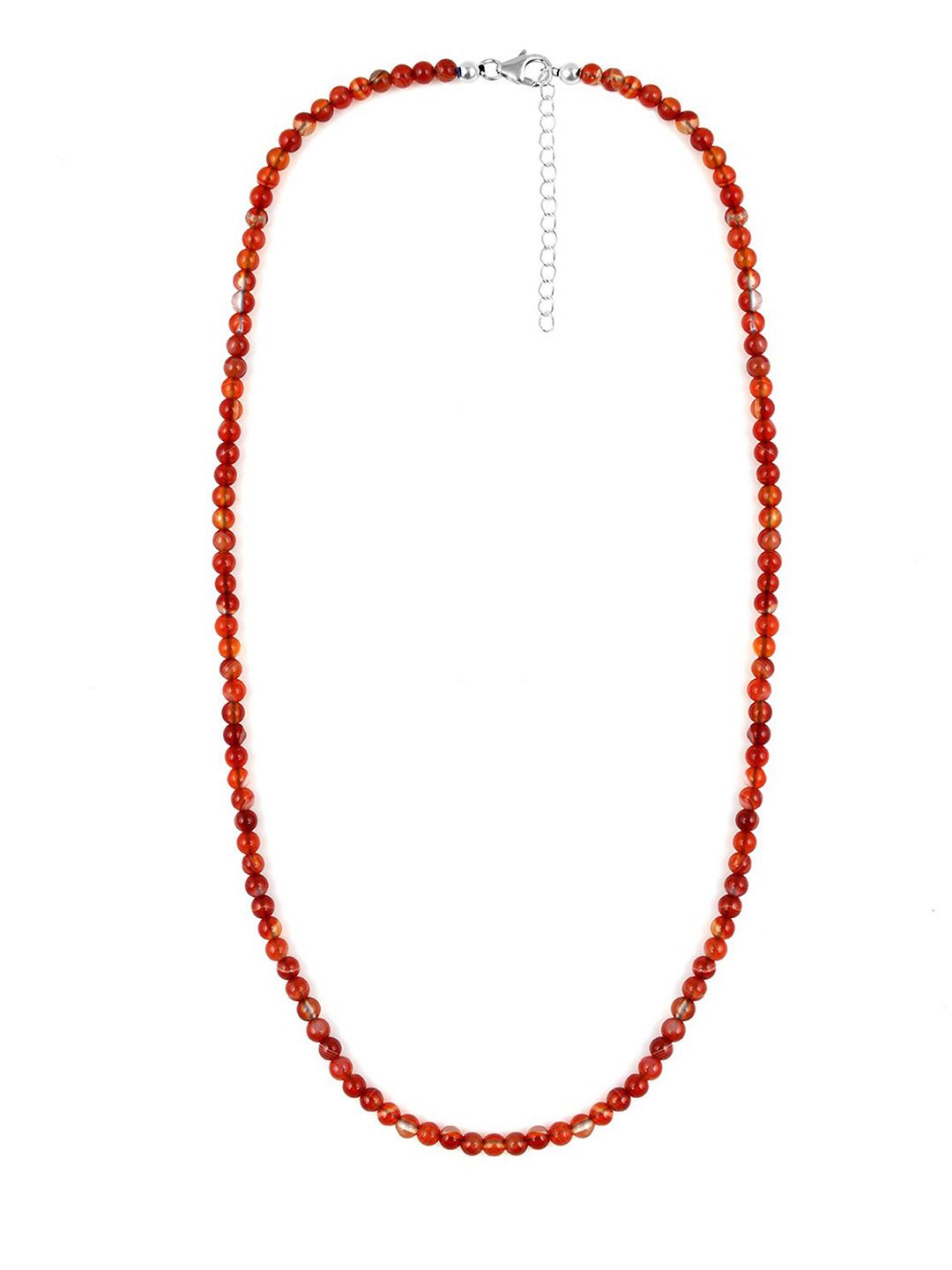 LA SOULA Red Sterling Silver Handcrafted Necklace Price in India