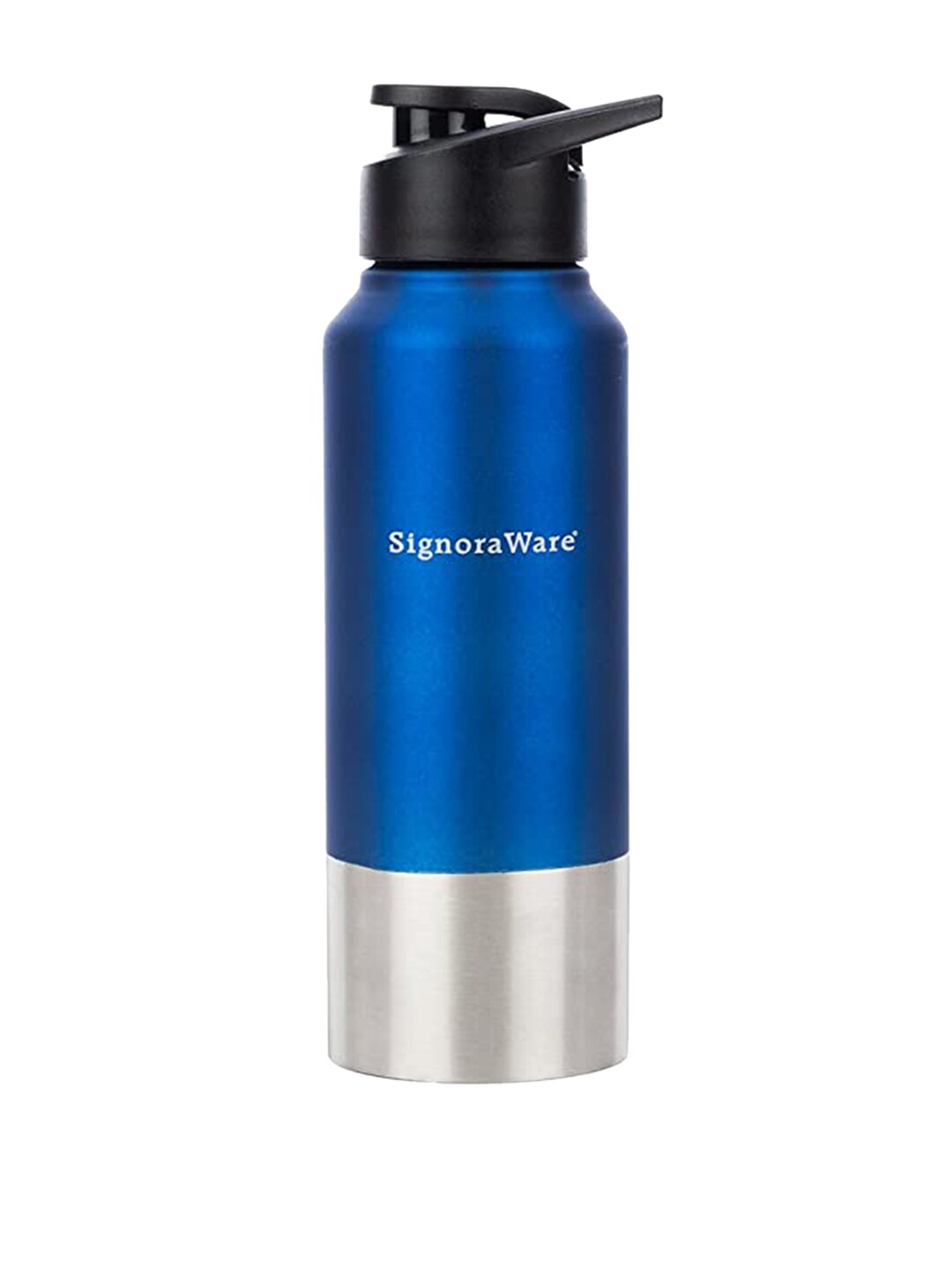 SignoraWare Silver-Toned & Blue  Solid Water Bottle 750 Ml Price in India