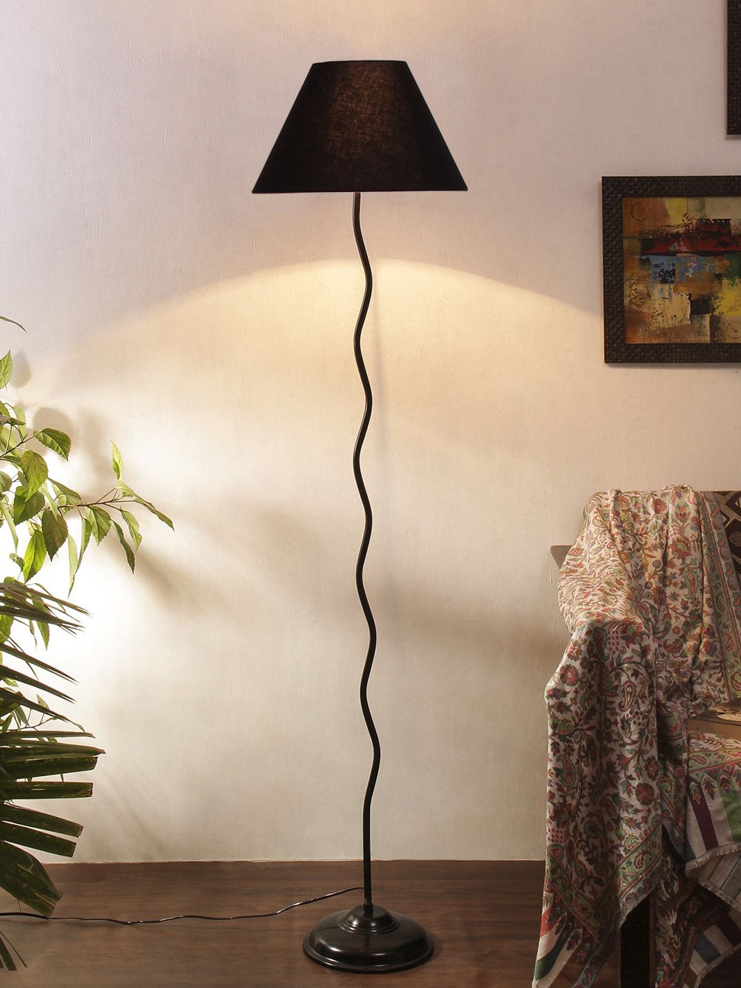 Devansh Black  Solid Floor Lamps Price in India