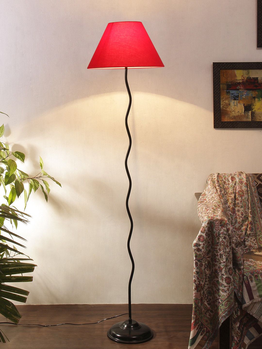 Devansh Red Solid  Floor Lamps Price in India