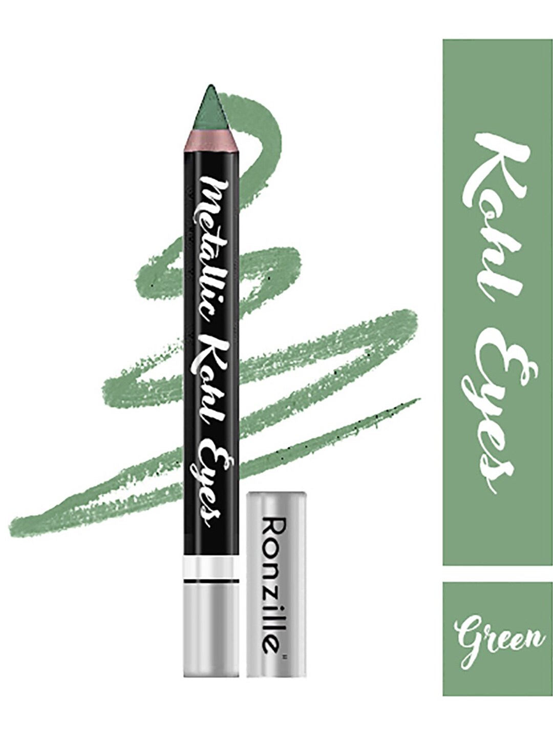 Ronzille Metallic Kohl Pencil Kajal - Green 2.5 gm Price in India