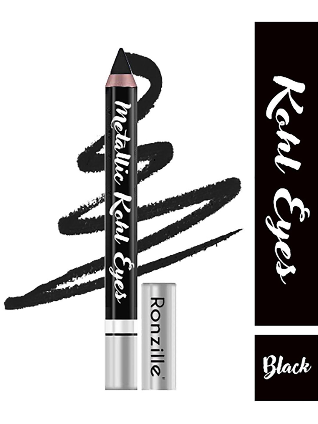 Ronzille  Matte Kohl Pencil Kajal Eyeliner Eyeshadow Black 2.5gm Price in India