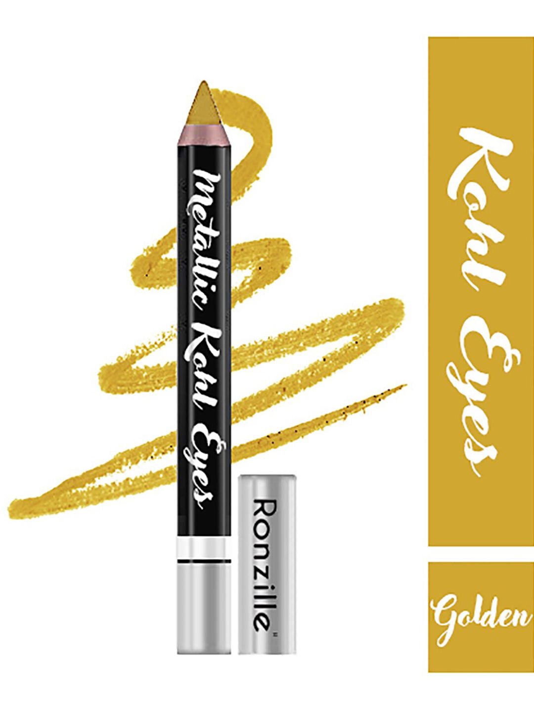 Ronzille Metallic Kohl Pencil Kajal Eyeliner Eyeshadow-Golden Price in India