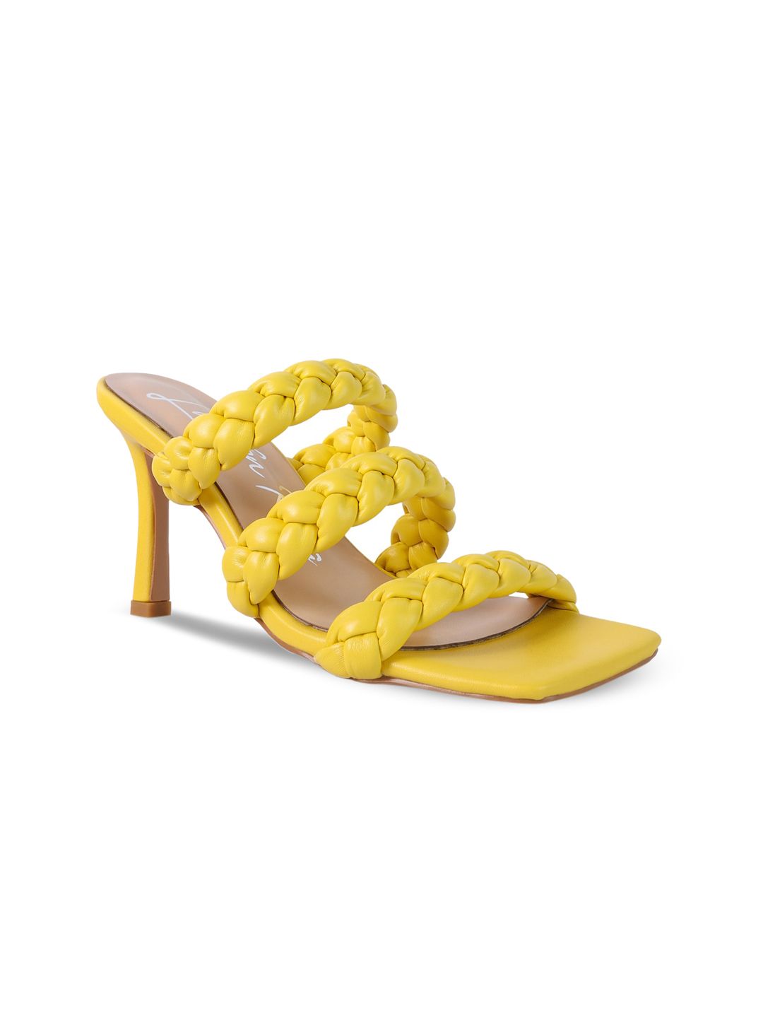 London Rag Yellow PU Party Stiletto Sandals Price in India