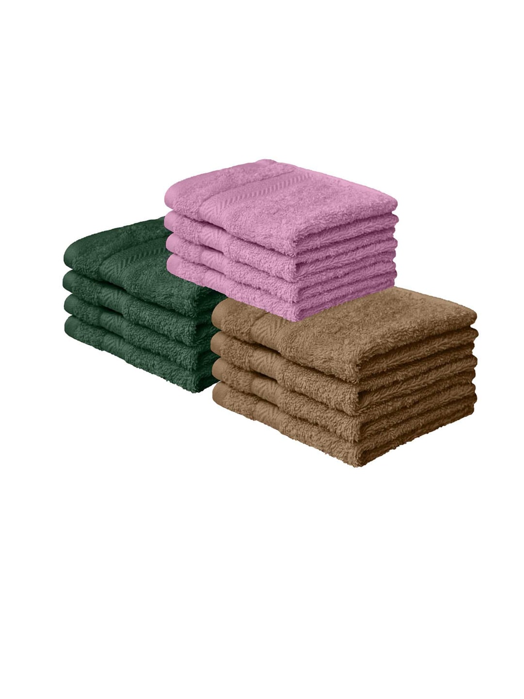haus & kinder Set Of 12 Super Soft 500 GSM High Absorbent Cotton Face Towel Price in India