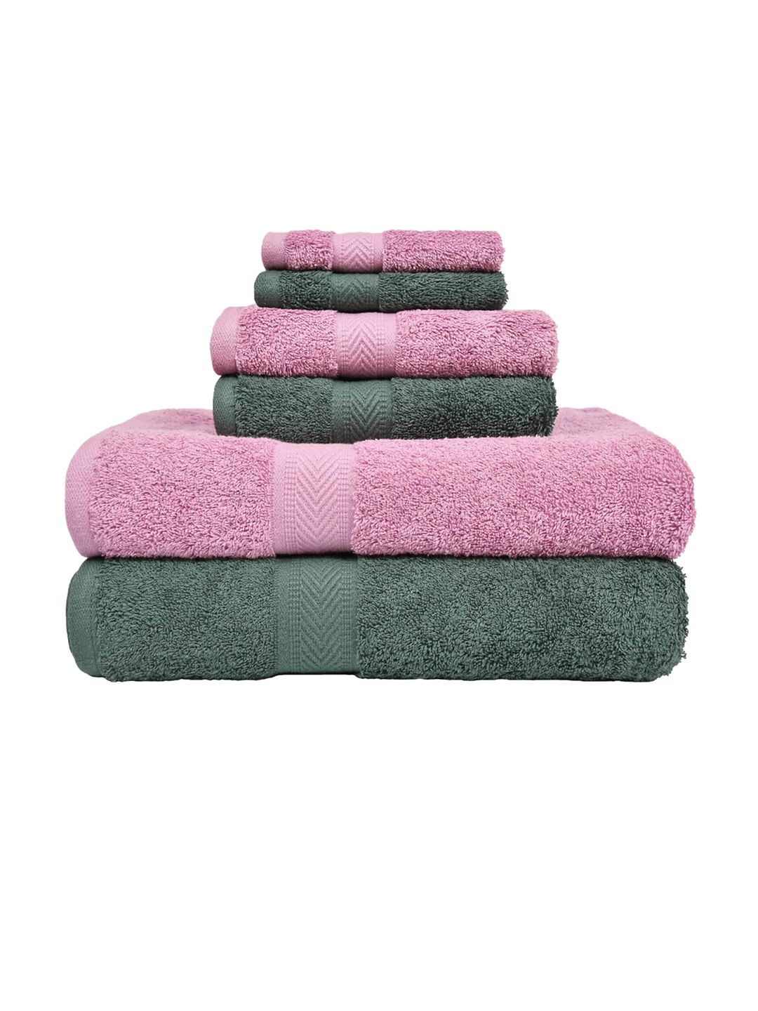 haus & kinder Set Of 8 Solid Pure Cotton 500 GSM Towel Set