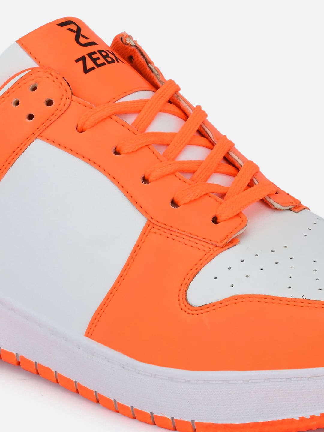 Buy ZEBX Men Orange Colourblocked Sneakers - Casual Shoes for Men
