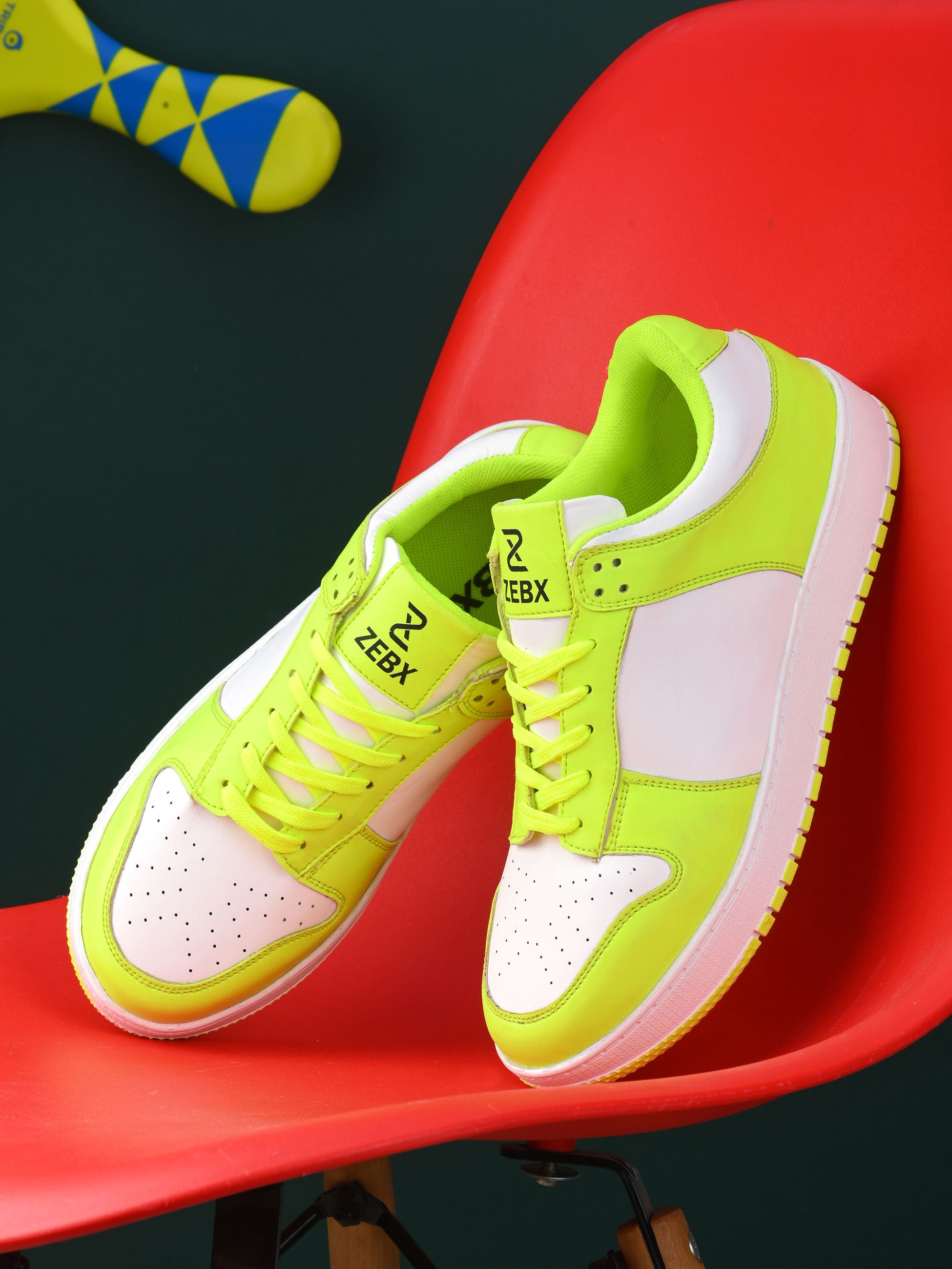 Buy ZEBX Men Orange Colourblocked Sneakers - Casual Shoes for Men