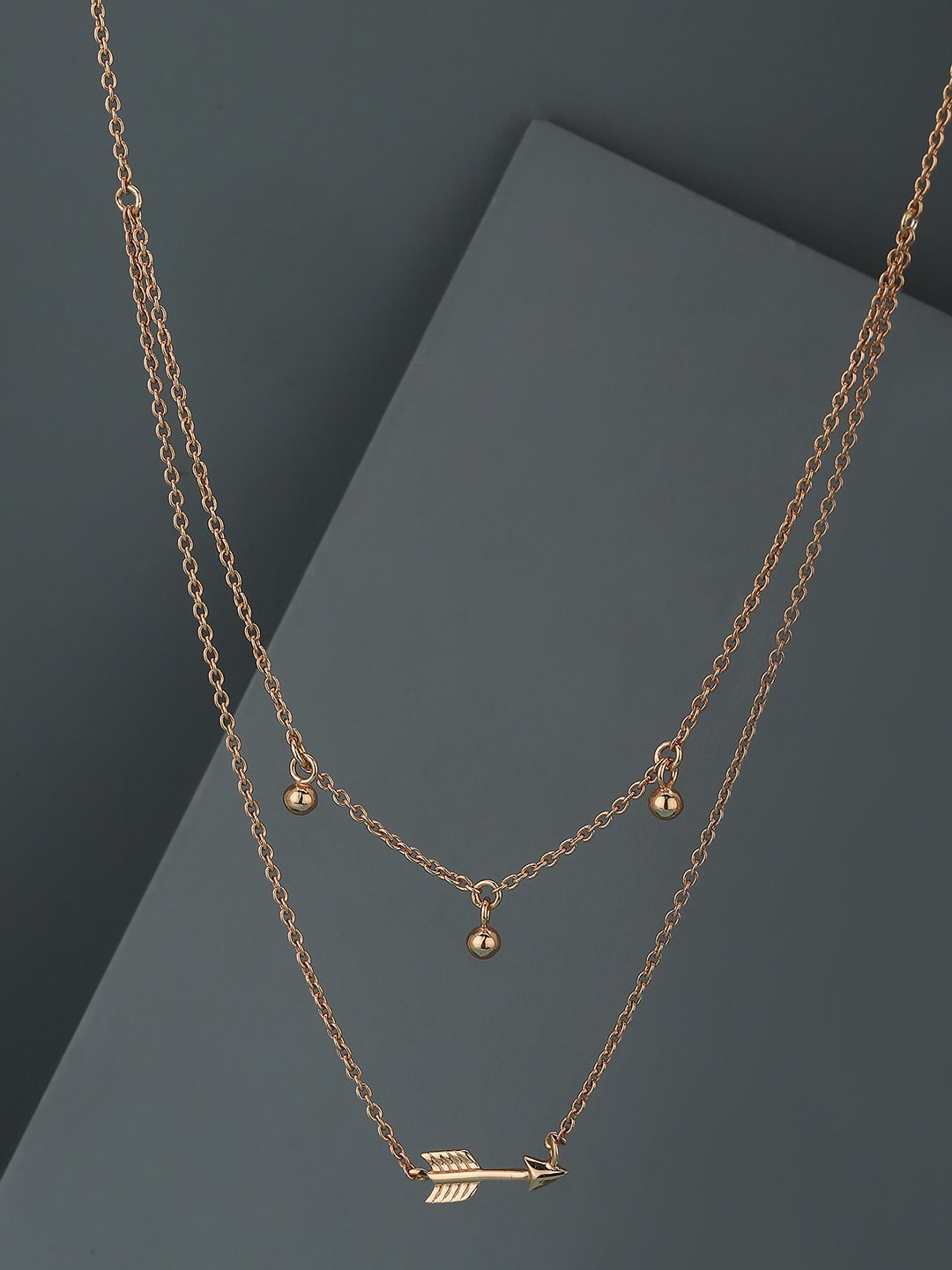 VANBELLE Rose Gold Sterling Silver Rose Gold-Plated Handcrafted Necklace Price in India