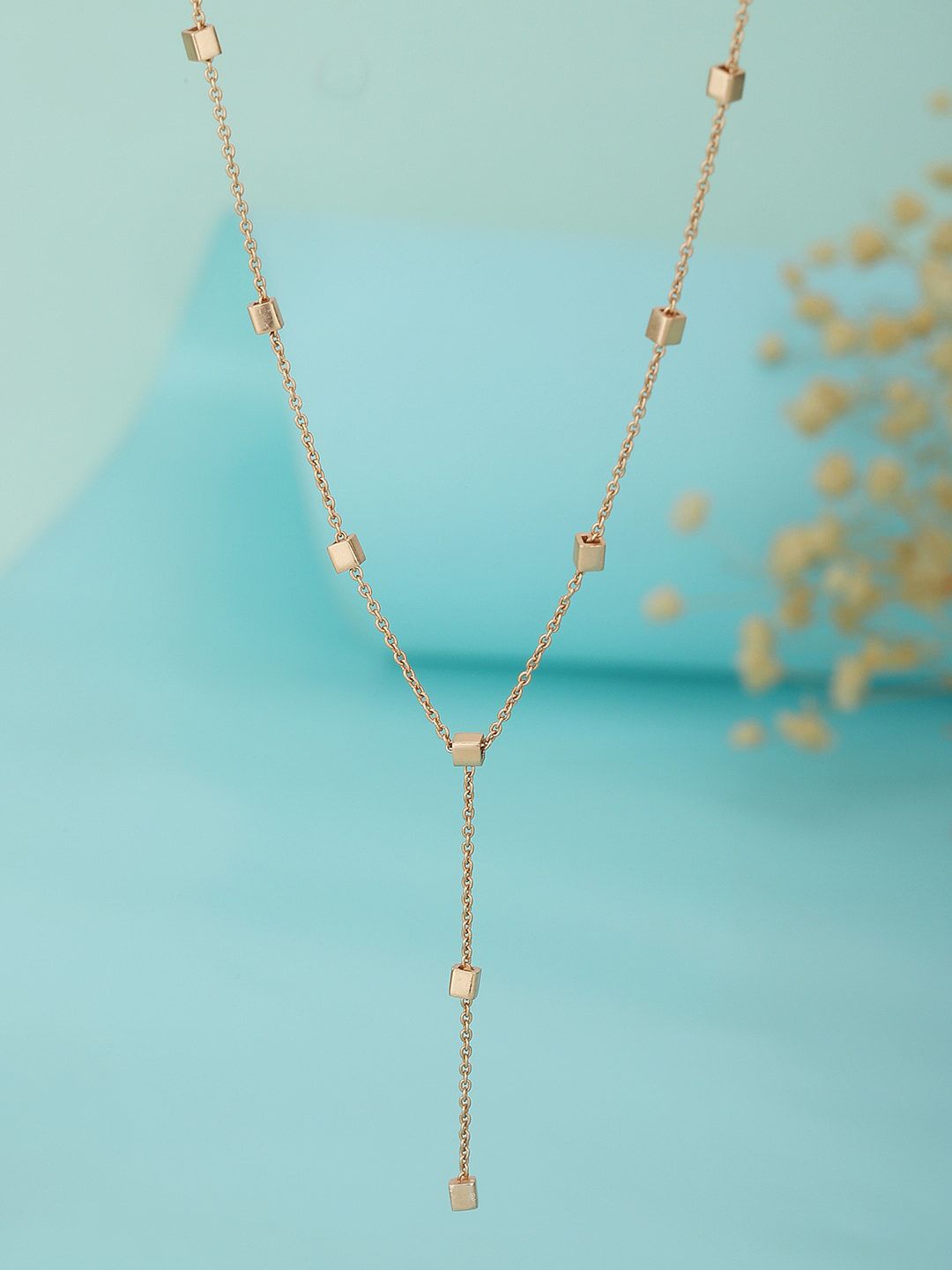 VANBELLE Rose Gold Sterling Silver Rose Gold-Plated Handcrafted Necklace Price in India