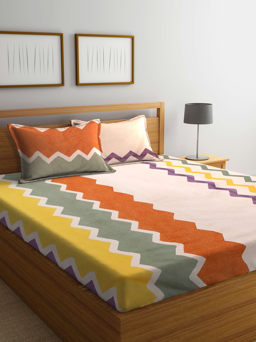 Arrabi Unisex Brown Bedsheets Price in India