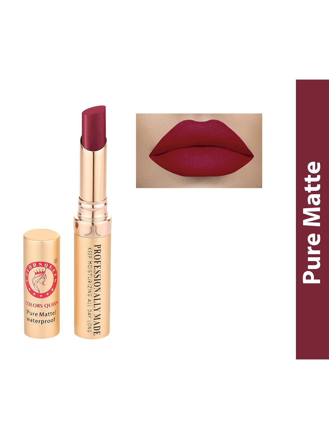 Colors Queen Pure Matte Lipstick-Bridal Maroon -4 gm Price in India