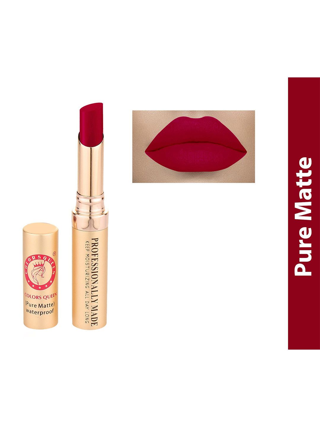 Colors Queen Pure Matte Baby Lipstick - Chili Red 4g Price in India
