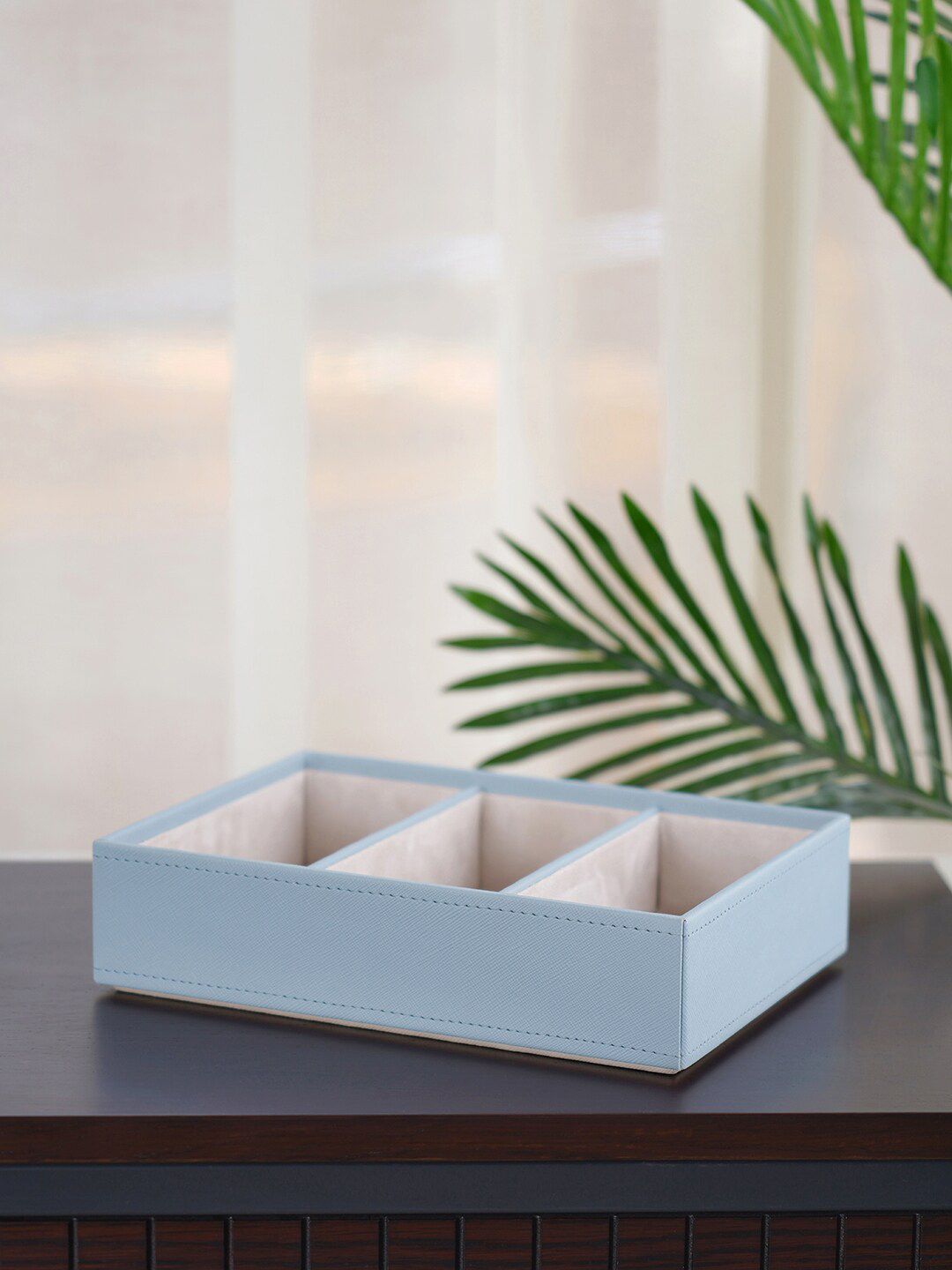 Pure Home and Living Blue 3-Compartment Tray Price in India